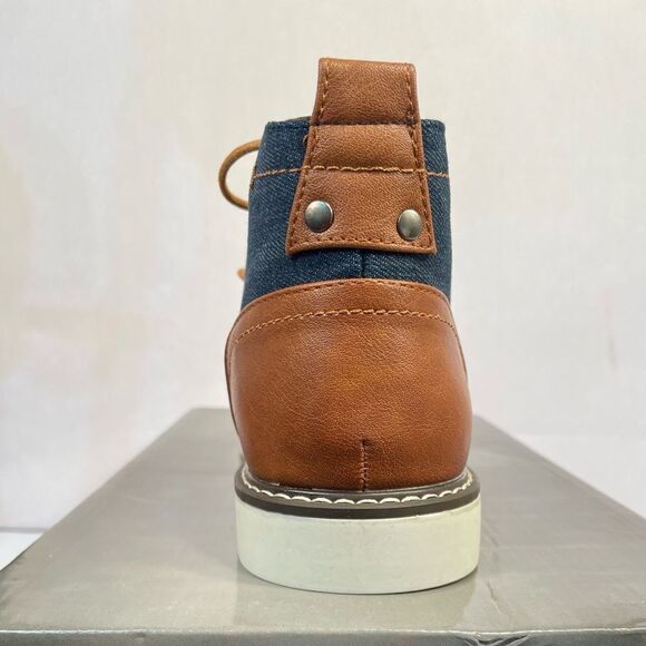 LONDON FOG BELMONT HOOT IN NAVY/COGNAC SIZE 9M NWT - Picture 4 of 7